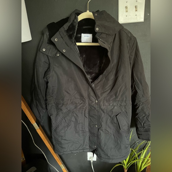 NWT OLD NAVY Faux-Fur Lined Hooded Parka Coat for Women Size S Heavyweight - Picture 5 of 8